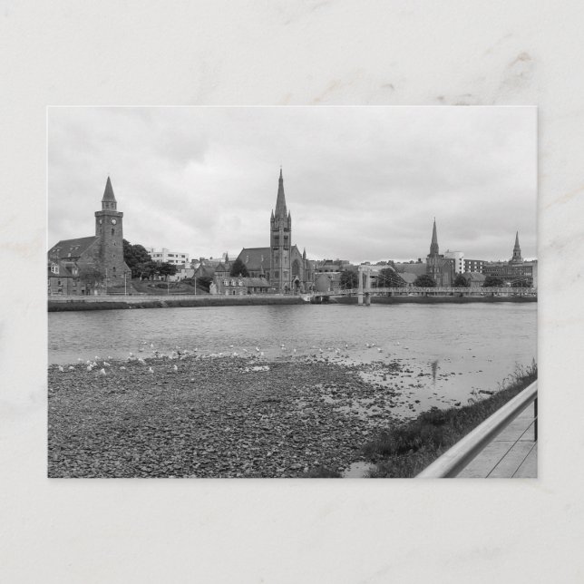Carte Postale Eglises le long de la Ness - Inverness Scotland (Devant)