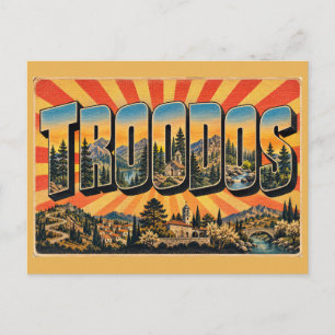 Carte Postale Églises peintes de Troodos Forêt de pins Art