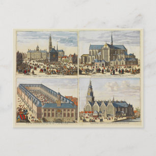 Carte Postale Eglises vintages d'Amsterdam
