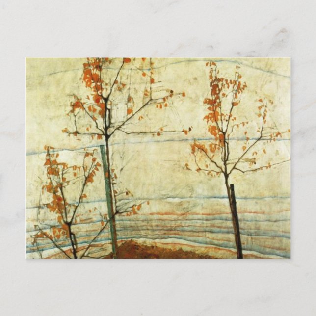 Carte Postale Egon Schiele - Arbres d'automne 1911 (Devant)