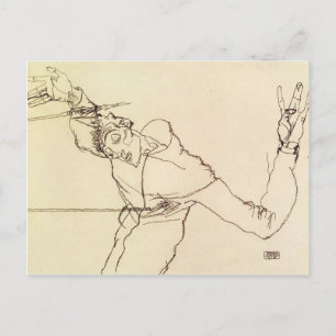 Carte Postale Egon Schiele - Autoportrait comme Saint Sébastien