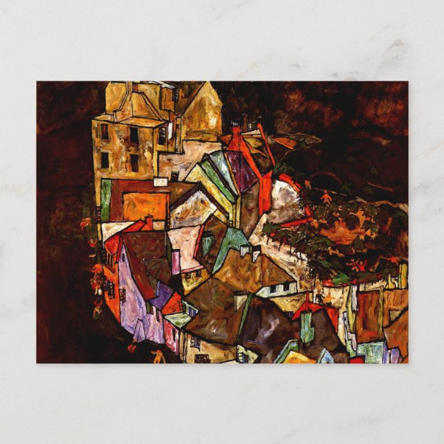 Carte Postale Egon Schiele - Bordure de la ville (Devant)