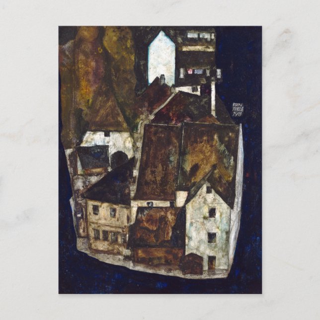 Carte Postale Egon Schiele Dead City III Ville sur la Blue River (Devant)