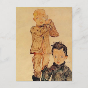 Carte Postale Egon Schiele - Deux Garçons
