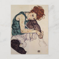 Egon Schiele - Femme assise avec genou blond