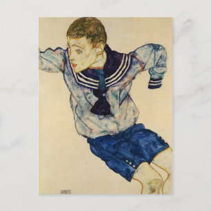 Carte Postale Egon Schiele - Garçon en costume de voile