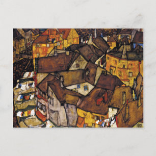 Carte Postale Egon Schiele Krumau Croissant des Maisons