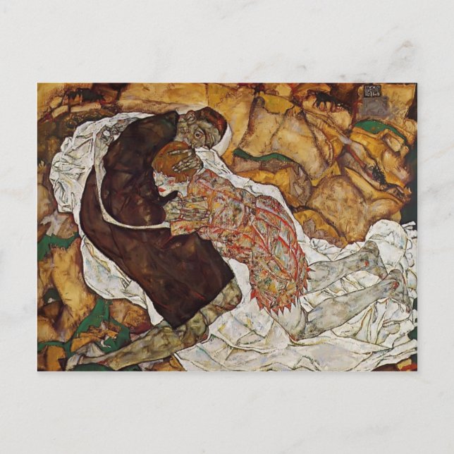 Carte Postale Egon Schiele - La mort et le grand (Devant)