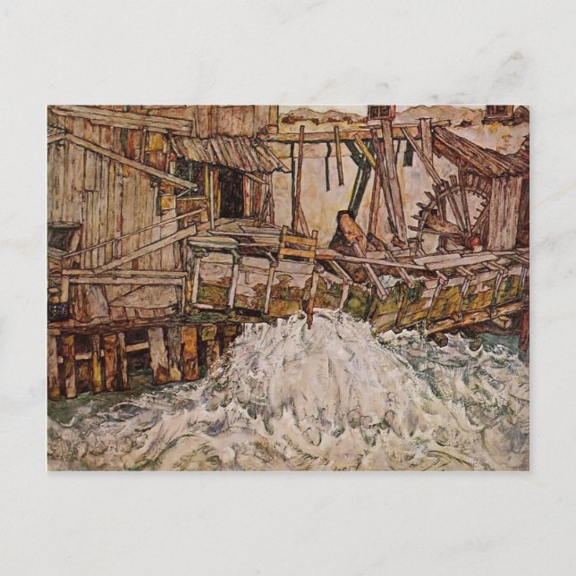Carte Postale Egon Schiele - Le moulin (Devant)