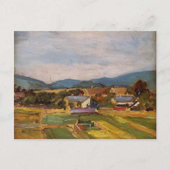 Carte Postale Egon Schiele - Paysage en Basse-Autriche (Devant)