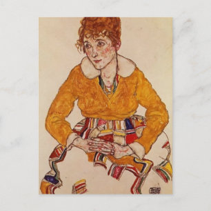 Carte Postale Egon Schiele - Portrait de la femme de l'artiste