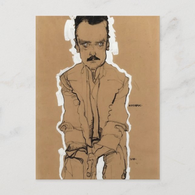Carte Postale Egon Schiele - Portrait d'Eduard Kosmack (Devant)