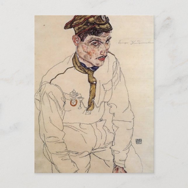 Carte Postale Egon Schiele - Prisonnier de guerre russe (Devant)