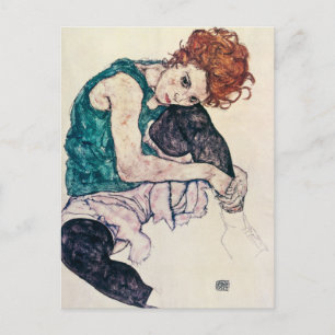 Carte Postale Egon Schiele Seated Woman Postcard