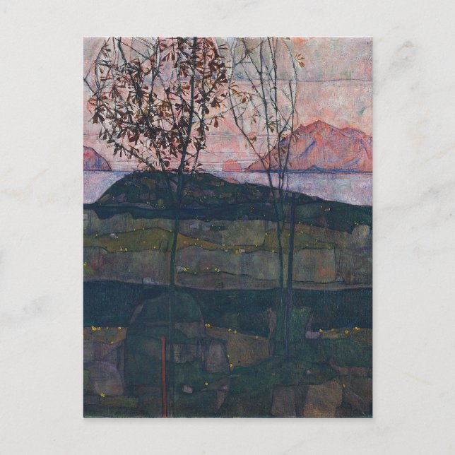 Carte Postale Egon Schiele Setting Sun (Devant)