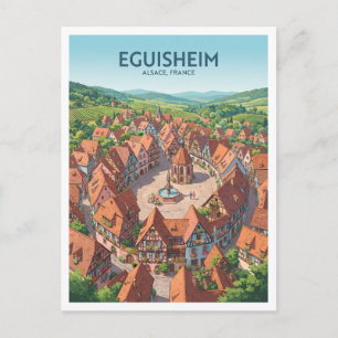 Carte Postale Eguisheim Vieux Village France Voyage Cadeau