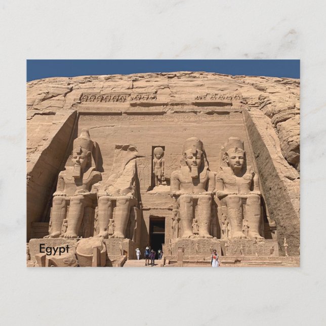 Carte Postale Egypt, The Great Temple of Ramses II, Abu Simbel (Devant)