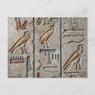 Carte Postale Égypte ancienne gravée Hiéroglyphique sculpté Hist