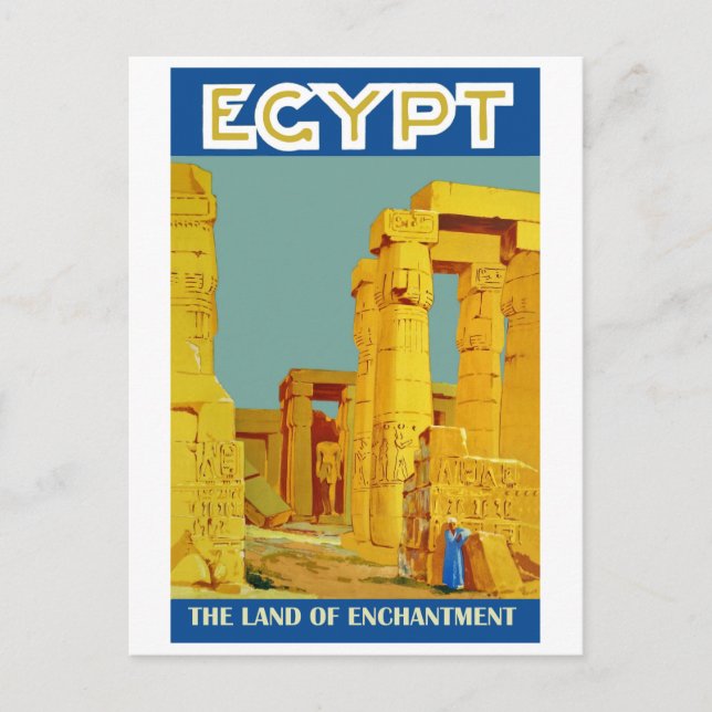 Carte Postale Égypte, la terre de l'enchantement (Devant)