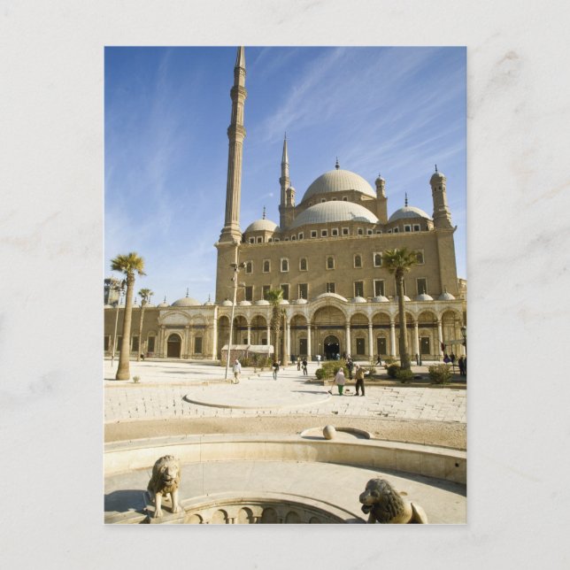 Carte Postale Égypte, Le Caire. L'imposante mosquée Mohammed Ali (Devant)