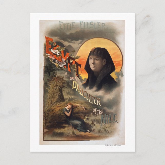 Carte Postale Égypte ou fille du théâtre du Nil (Devant)