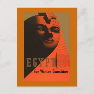 Carte Postale Egypte pour le Vintage voyage du soleil d'hiver