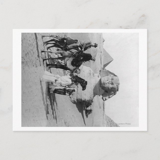 Carte Postale Egypte Touristes voyageant le Nil, Sphix (Devant)