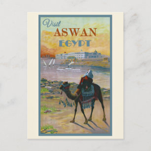Carte Postale Egypte Visite Vintage à Assouan
