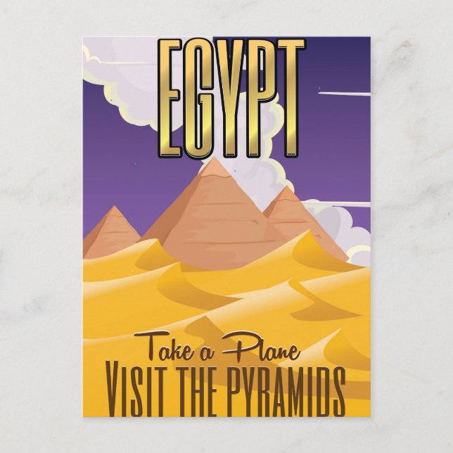 Carte Postale Egypte - Visitez l'affiche de vacances des Pyramid (Devant)
