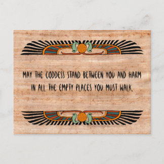 Carte Postale Egyptian Blessing Postcard (Goddess)