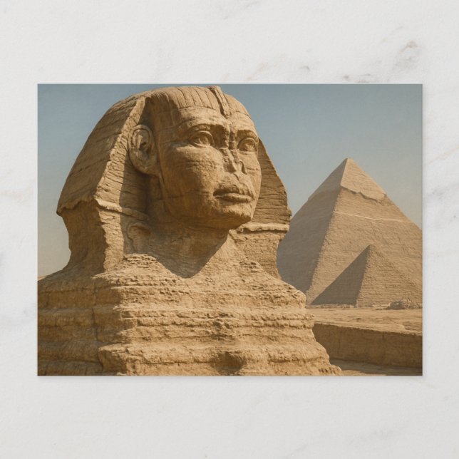 Carte postale égyptienne Majestic Sphinx Guardian (Devant)