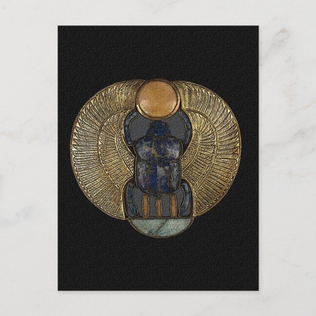 Carte postale égyptienne Scarab ailé (Devant)