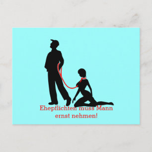 Carte Postale Ehepflichten sind eben Mannespflichten auch
