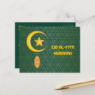 Carte Postale Eid al Fitr Moubarak Ramadan Kareem Moon Star