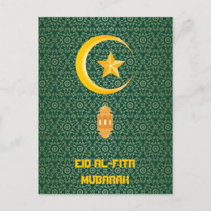 Carte Postale Eid al Fitr Moubarak Ramadan Kareem Moon Star