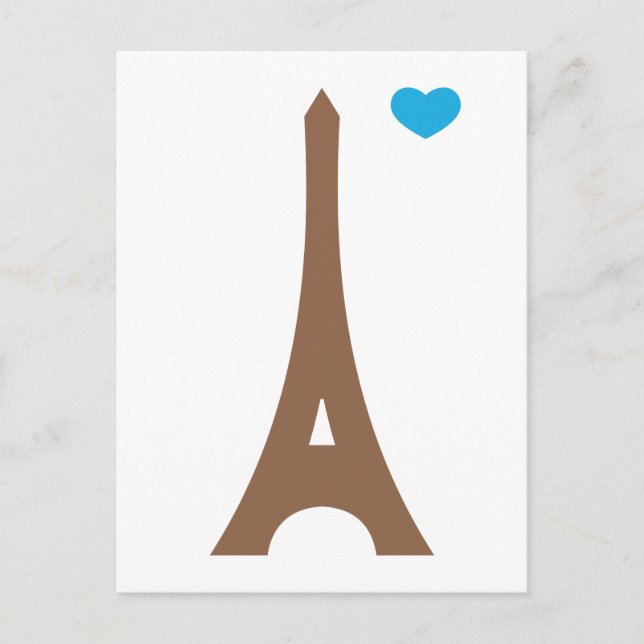 Carte Postale Eiffel amoureux... (Devant)