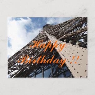 Carte Postale Eiffelturm à Paris Geburtstagskarte