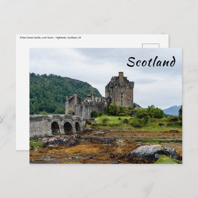 Carte Postale Eilean Donan Castle, Loch Duich - Ecosse, Royaume- (Devant / Derrière)