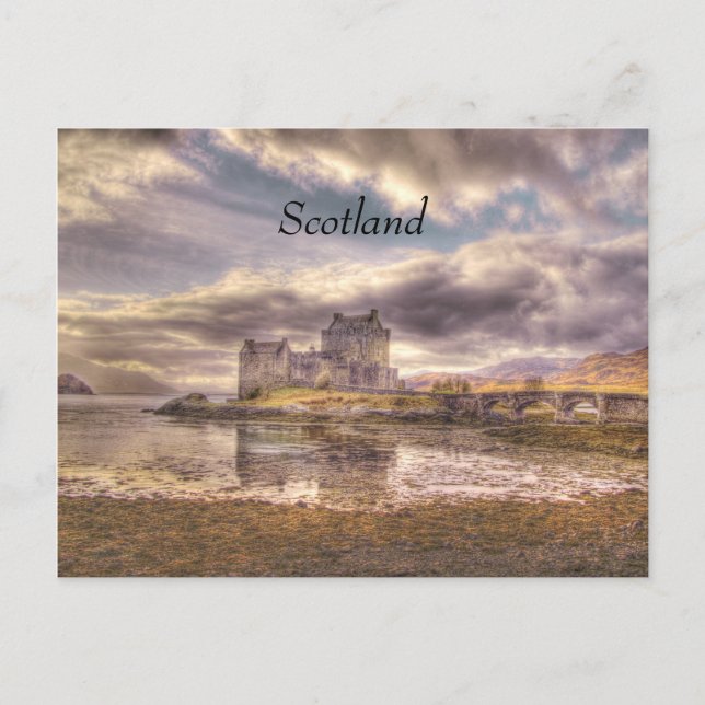 Carte Postale Eilean Donan ciel, Ecosse (Devant)