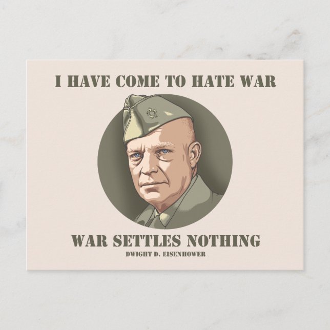 Carte Postale Eisenhower -Guerre (Devant)