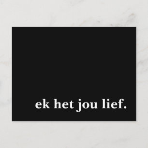 Carte Postale ek het jou lief.