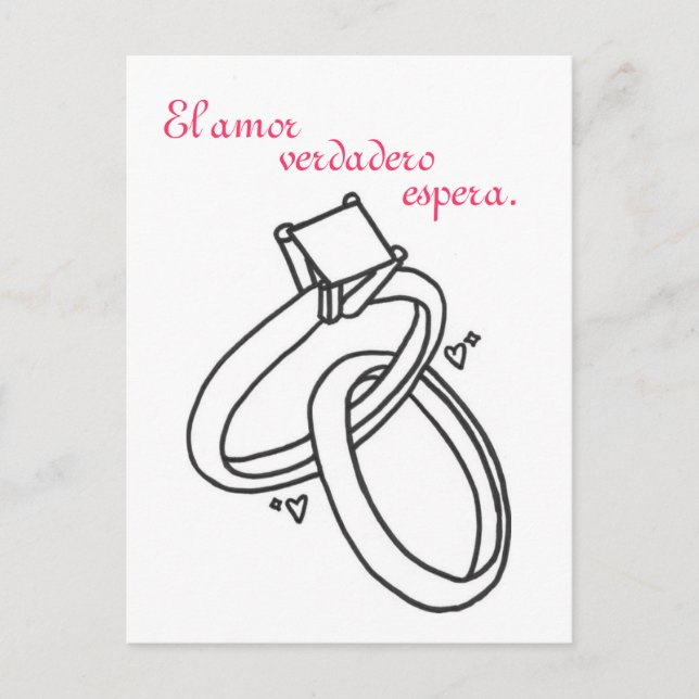 Carte Postale El amor verdadero espera. (Devant)