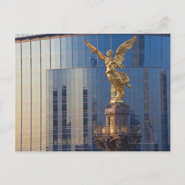 Carte Postale El Angel et Indépendance Monument et bureaux (Devant)