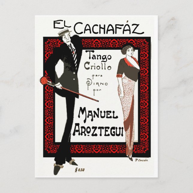 Carte Postale El Cachafaz Tango (Devant)