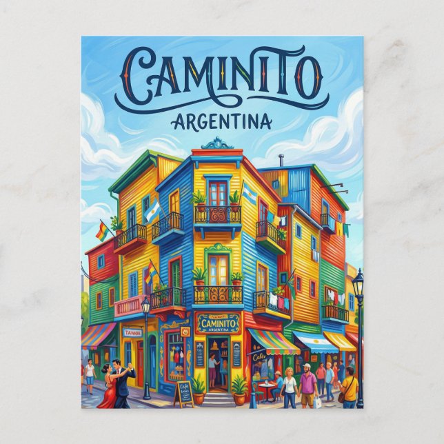 Carte Postale El Caminito Argentine (Devant)
