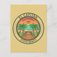 El Capitan State Beach California Circle Badge