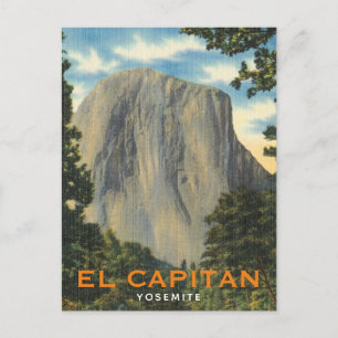 Carte Postale El Capitan, Yosemite, Californie vintage