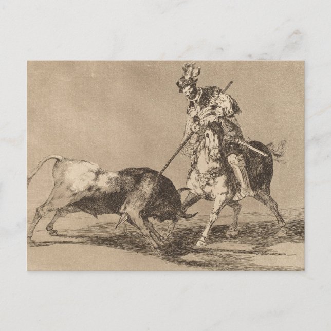 Carte Postale El Cid Campeador lance un nouveau Bull José Goya (Devant)