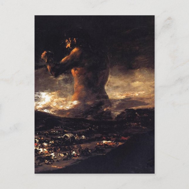 Carte Postale El coloso (1808-1812), Francisco de Goya. Huile su (Devant)