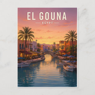 Carte Postale El Gouna Egypte bord de mer lagon Voyage